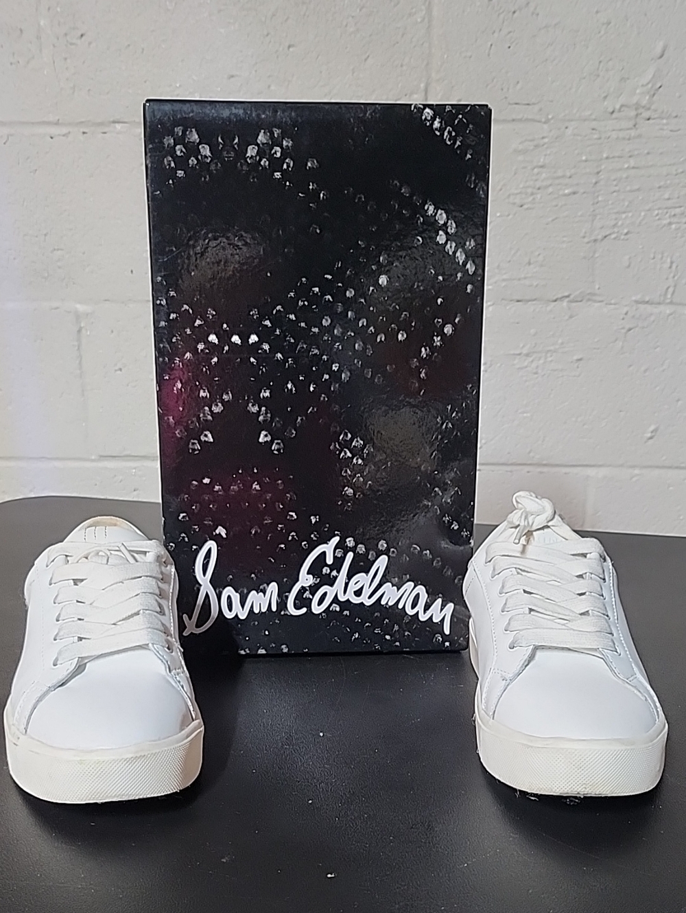 Sam Edelman Ethyl White Low-Top Leather Sneakers